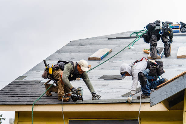 Professional Gutter Installation technician working in Shrewsbury, NJ
